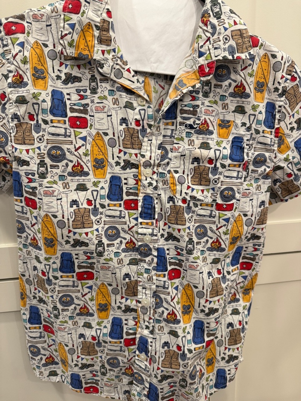 Vineyard Vine Boys Camp-Craft Short-Sleeve Shirt